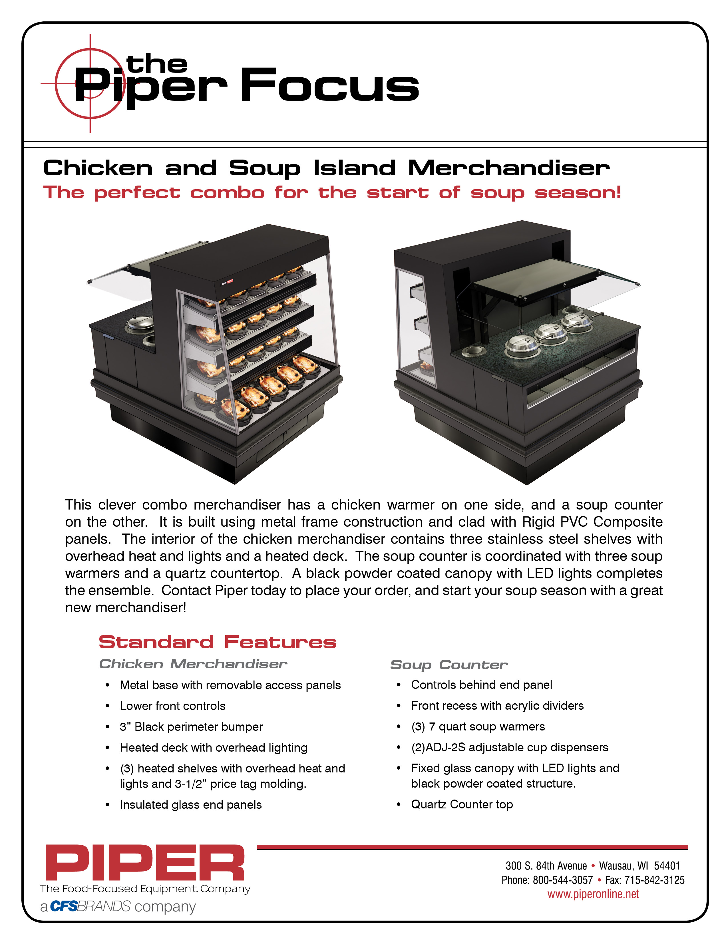 Piper Focus  - Chicken and Soup Island Merchandiser